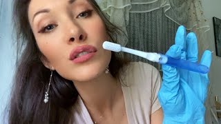 ASMR Realistic Gentle Dentist Roleplay | exam, brushing, motor polish, floss, count, scraping, ect..