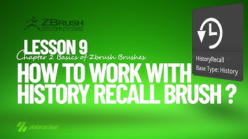 How to Work with History Recall Brush in Zbrush? | Lesson 9 | Chapter 2   Zbrush 2021.5 Full Course