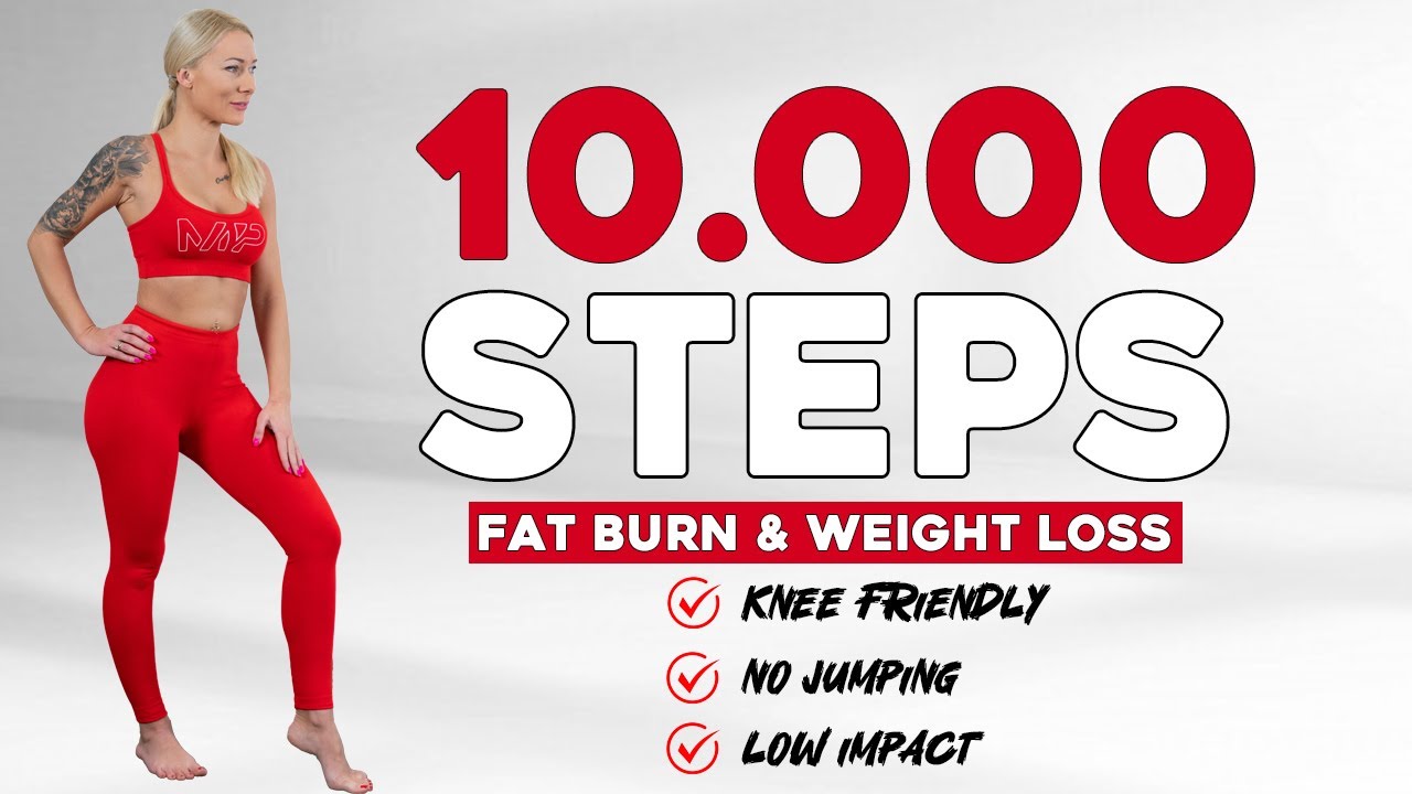 10000 STEPS WORKOUT Fun Low Impact No Jumping Workout Knee Friendly  Walk at Home Super Sweaty