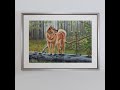 Sapi Designin kuivapastellimaalaus Suomenpystykorva
