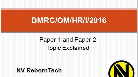 DMRC Exam syllabus Topicwise part 2