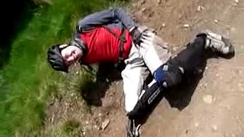 Crash on a Mountain Bike in Afan.