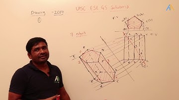 2017 Engg Drawing || UPSC ESE GS Solutions(1 Q) || Sectional planes