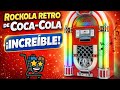 ¿Una máquina del tiempo de Coca-Cola? ⏳🥤 | Rockola retro con luces increíbles
