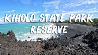 Kiholo State Park Reserve on the Big Island of Hawaii (Black Sand Beaches and Turquoise Water)