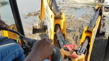 Inside The Cabin Of JCB - JCB Loading Gravel in Tractor - JCB Dozer Video