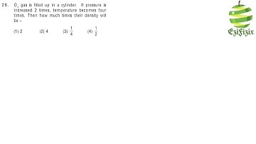 O2 gas is filled up in a cylinder. if pressure is increased 2 times, temperature becomes four times.