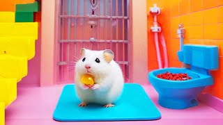 Hamster Escapes the Awesome Luxury Prison Maze with Bathtub for Pets in Great Hamster