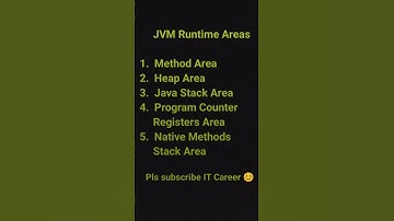 JVM Runtime Areas? #shorts #java #shortsvideo #interview #ITCareeer