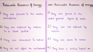 difference between renewable resources and non renewable resources