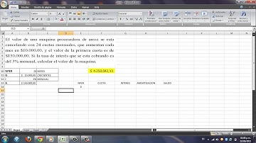 Gradiente(Aritmetica) en excel.