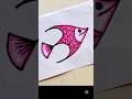 How to draw a Fish 🐟 with number “ 3 “ #drawing #drawingtutorials #shortsfeed #art