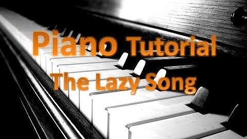 Bruno Mars - The Lazy song (Easy Piano Tutorial!)