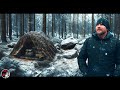 Military Tent Camping in Deep Snow and Bitter Cold Conditions - ASMR Adventure