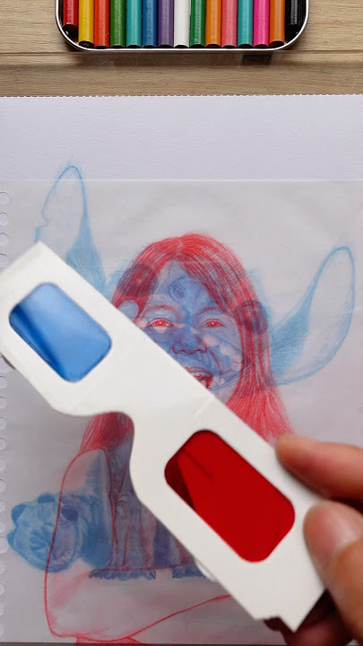 Lilo vs Stitch: Smiles!😆🌟 #drawing #art #3Dglasses #disney