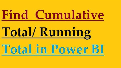 Calculate running total in Power BI