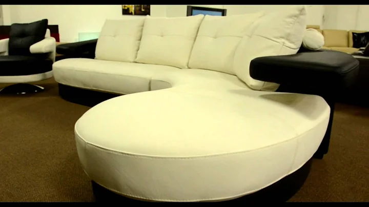 Modern Two-Tone Leather Sectional Sofa | (866)397-0933 LAFurnitureStore.com