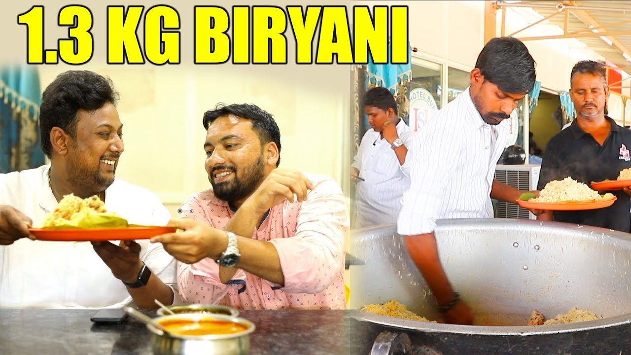 1.3 Kgs Mutton Biryani on the plate | Best Biryani for me | New Subhani Guntur | Street Byte