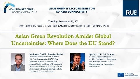 Asian Green Revolution Amidst Global Uncertainties: Where Does the EU Stand?. Erik Solheim