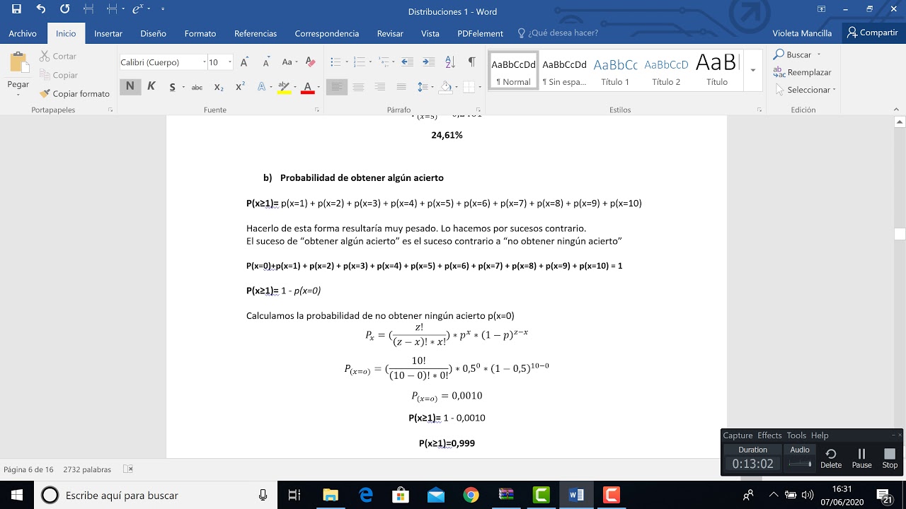 Distribución de variables discretas (distribución poisson y binomial ...