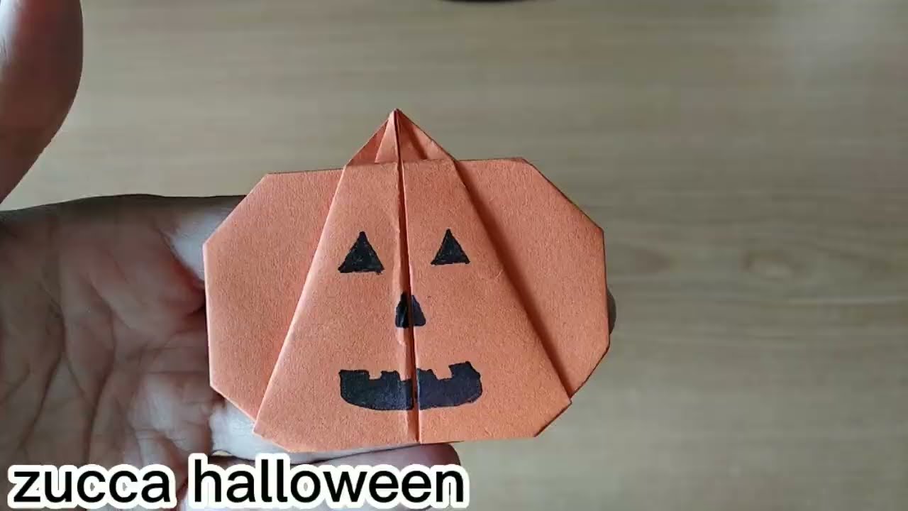 tutorial origami facile zucca halloween Rita Origami YouTube