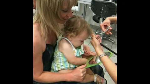 MIchelle Sampson's first hair cut