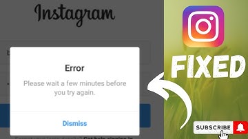 Instagram Please wait a few minutes before you try again | Instagram Login Error Problem fixed