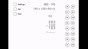 Left-to-right subtraction with three digit numbers