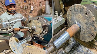 Amazing Process of Restoration player in the ground hull disc plate axle On lathe machine in factory