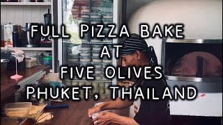 FULL PIZZA BAKE at Five Olives (Top 50 pizza Asia) - Phuket, Thailand