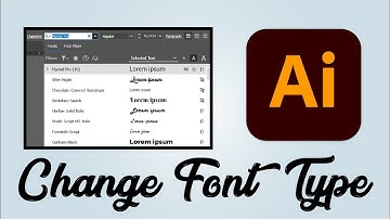 How to change Font in Adobe Illustrator