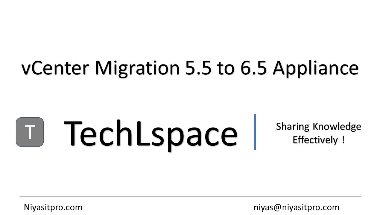 Migrate / Upgrade VMware vCenter 5.5 to vCenter 6.5 - YouTube