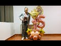 Como hacer un Bouquet de Globos con numeros grandes (15 Años)
