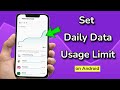 How to set daily data usage limit on android phone