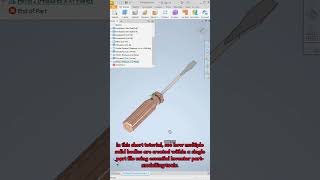 Flathead Screwdriver Design | Autodesk Inventor 2024 #youtubeshorts #shortsvideo #inventor2024