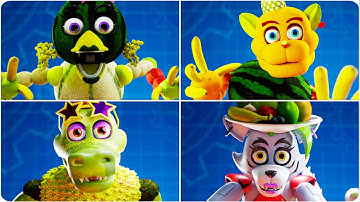 FNAF AR Security Breach Fruit version of the characters Workshop Animations