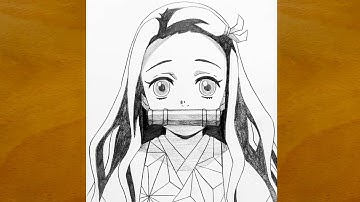 How to Draw Nezuko from Demon Slayer || Easy Anime Drawing for Beginners || Nezuko Pencil Sketch