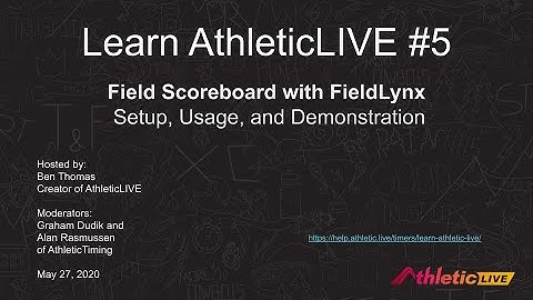 Learn AthleticLIVE #5: Field Scoreboards with FieldLynx