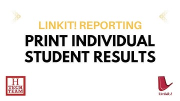 Print Individual Student Results in LinkIt