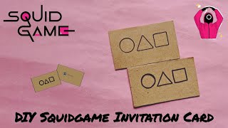 Diy Squid Game Invitation card | Invitation card Squidgame | Squid game 2 craft #squidgame2 #youtube