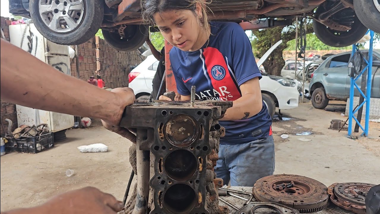 DESMONTANDO UM  MOTOR DE CARRO (STRADA)! SERÁ SE CONSEGUI??