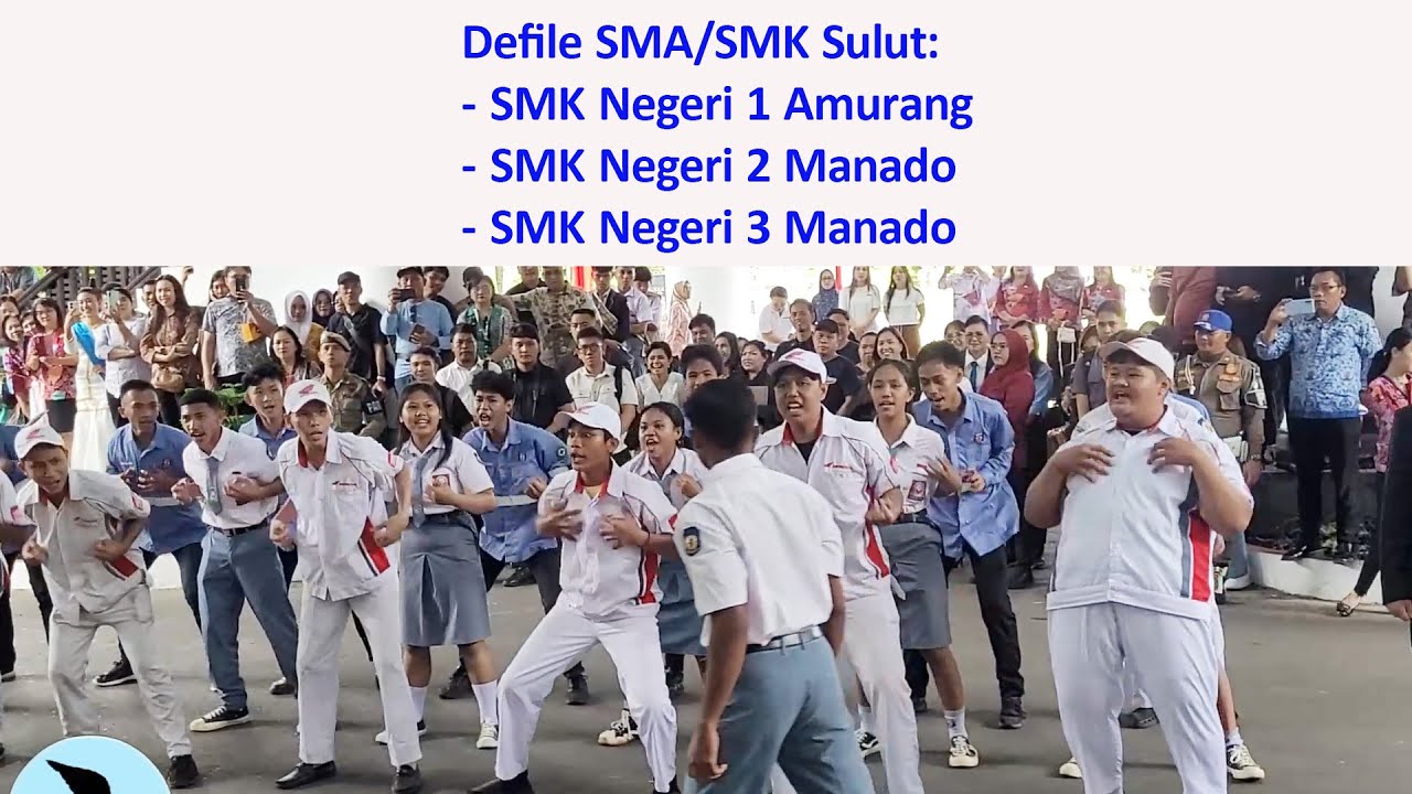 Defile SMA/SMK: SMKN 1 Amurang, SMKN 2 Manado, dan SMKN 3 Manado. || Hardiknas 2025