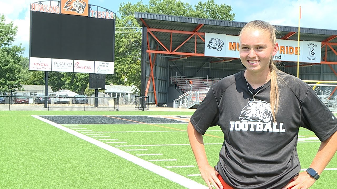 Local female high school football kicker has historic night in Week 1