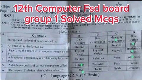 solved mcqs 12th class computer Gujranwala board group 1 paper 2024 | 2nd year computer  paper
