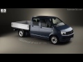 Volkswagen Transporter (T6) Double Cab Pickup 2019 3D model by 3DModels.org