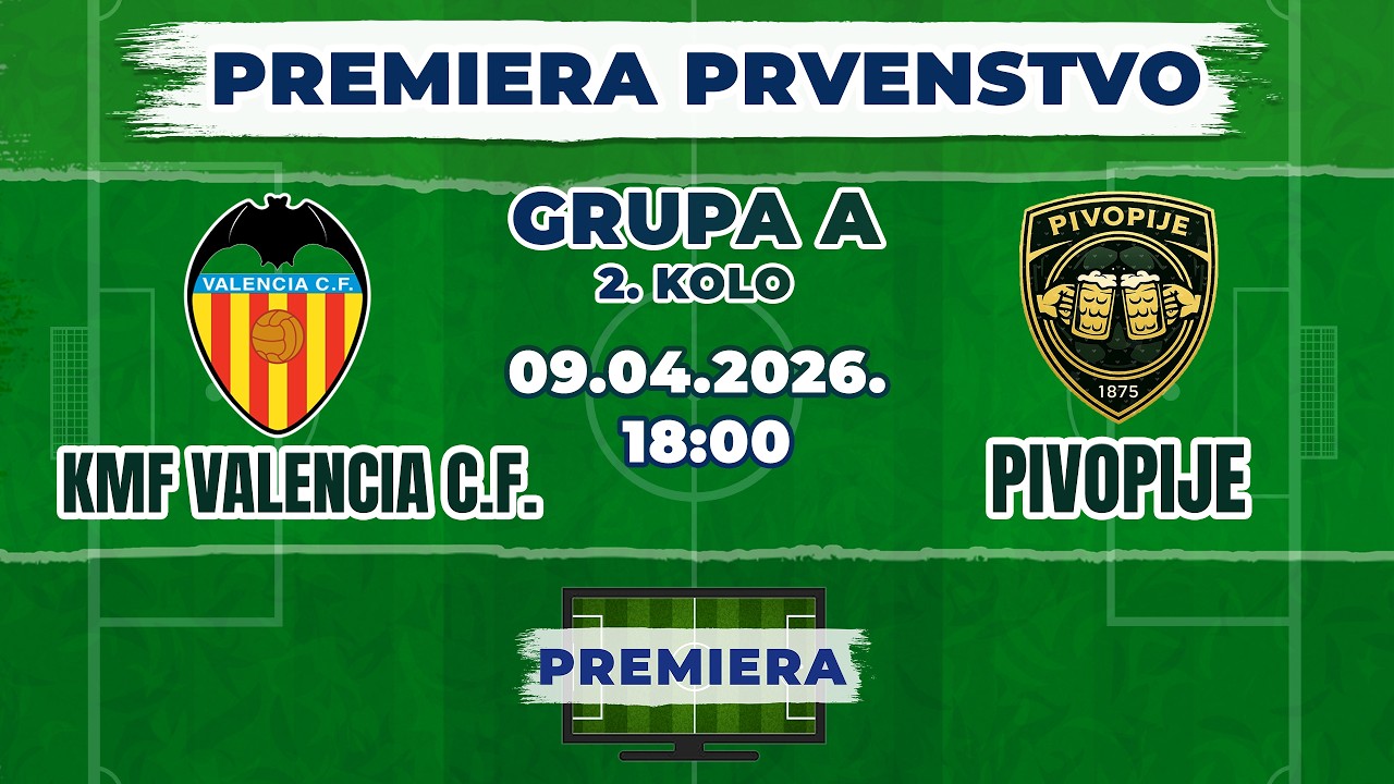Snimak utakmice KMF VALENCIA C.F. vs PIVOPIJE