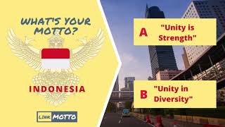 What's the national motto of Indonesia?