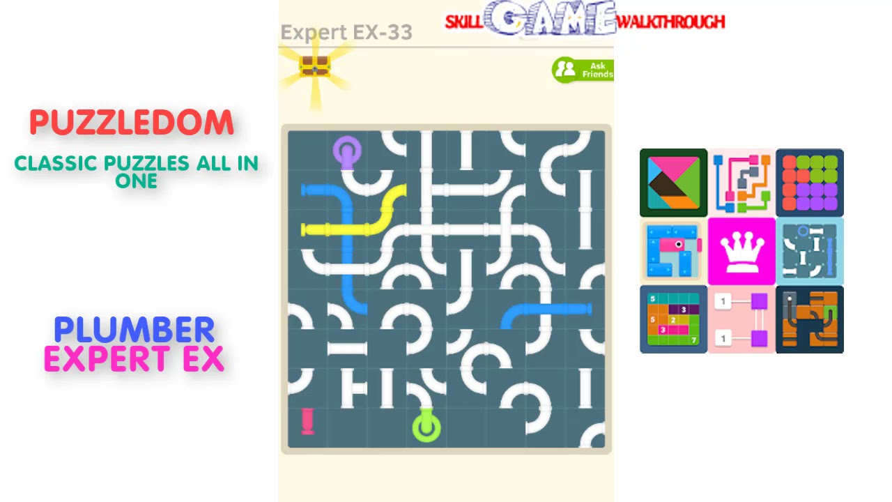 Puzzledom - Plumber EXPERT EX Level 1 - 50 - Walkthrough