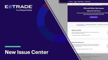 New Issue Center on etrade.com