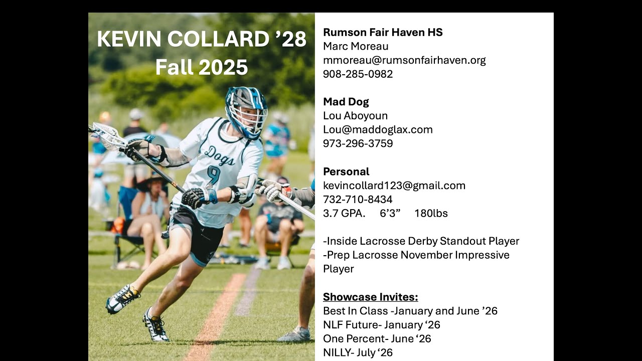 Kevin Collard Fall 2025 Lacrosse Highlights - YouTube